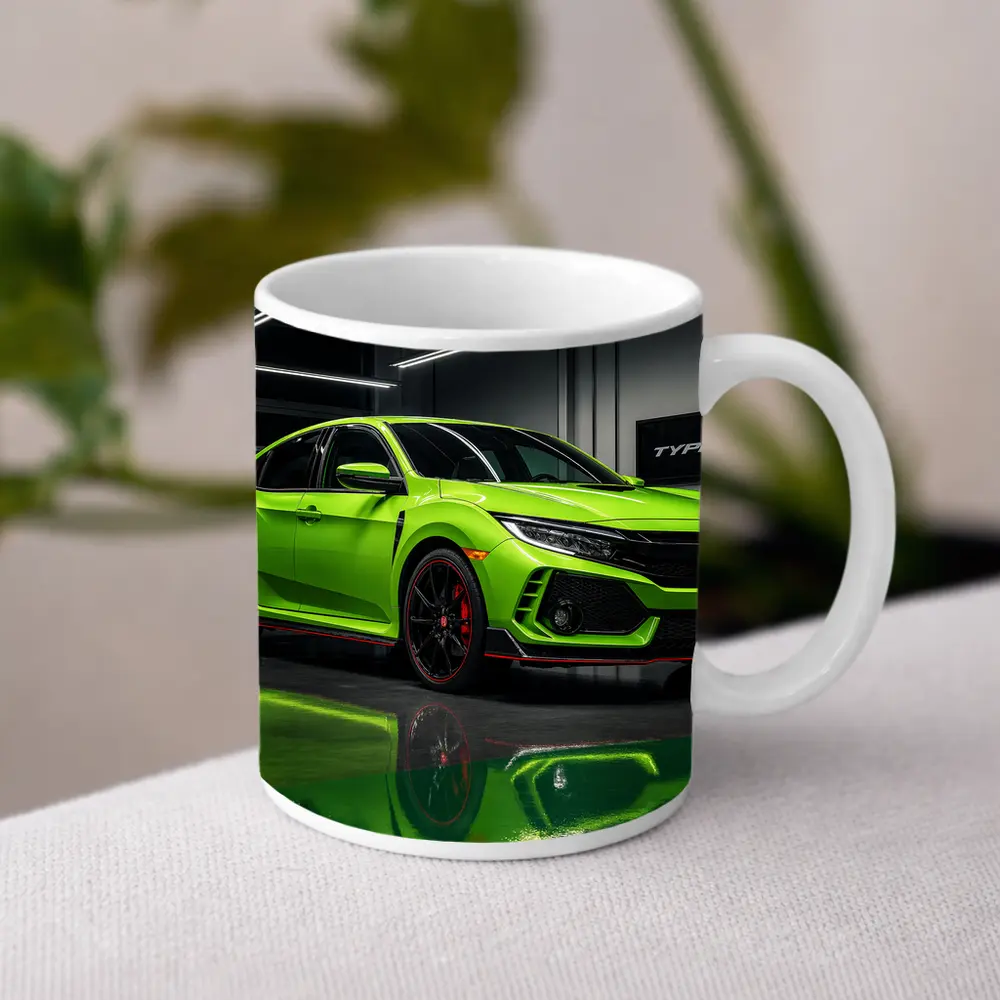 Honda Civic Type R Green Garage Shot – Mugs