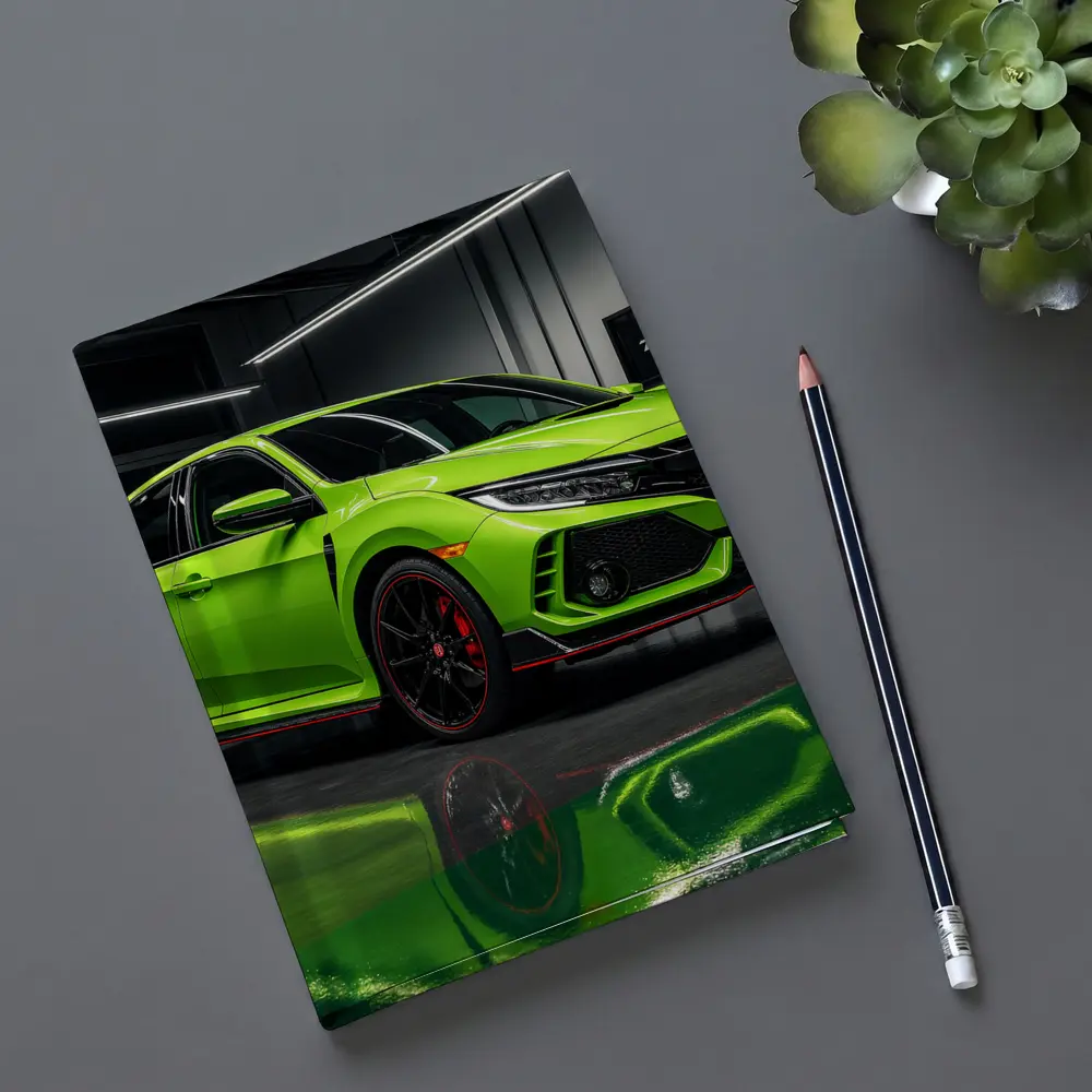 Honda Civic Type R Green Garage Shot – Notebooks