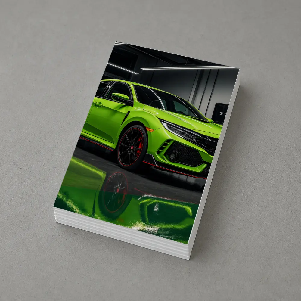 Honda Civic Type R Green Garage Shot – Postcards