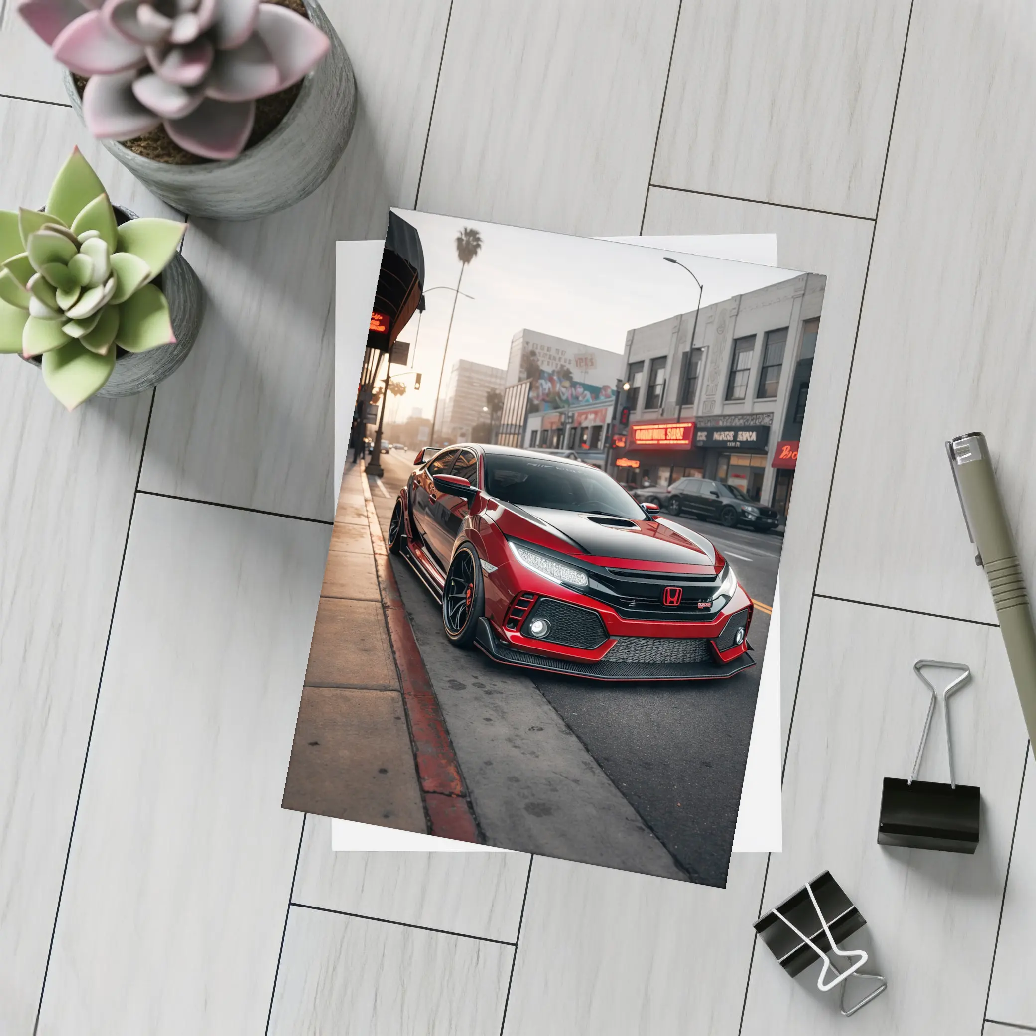 Honda Civic Type R Los Angeles Street – Postcards