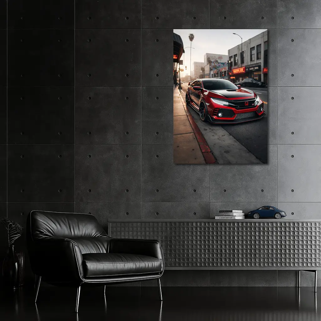 Honda Civic Type R Los Angeles Street – Wall Art