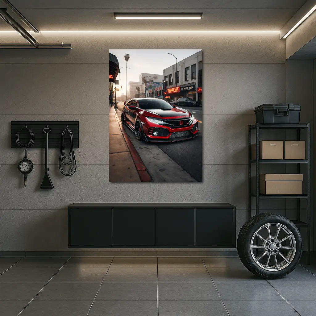 Honda Civic Type R Los Angeles Street – Wall Art