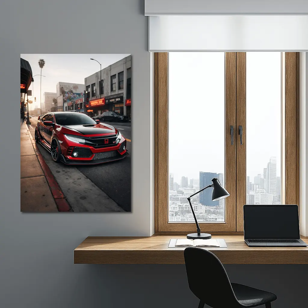 Honda Civic Type R Los Angeles Street – Wall Art