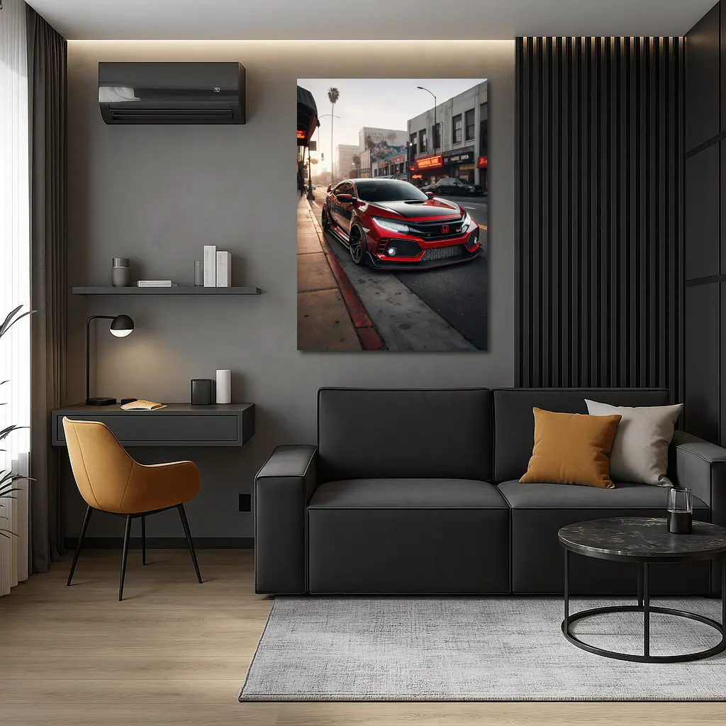 Honda Civic Type R Los Angeles Street – Wall Art