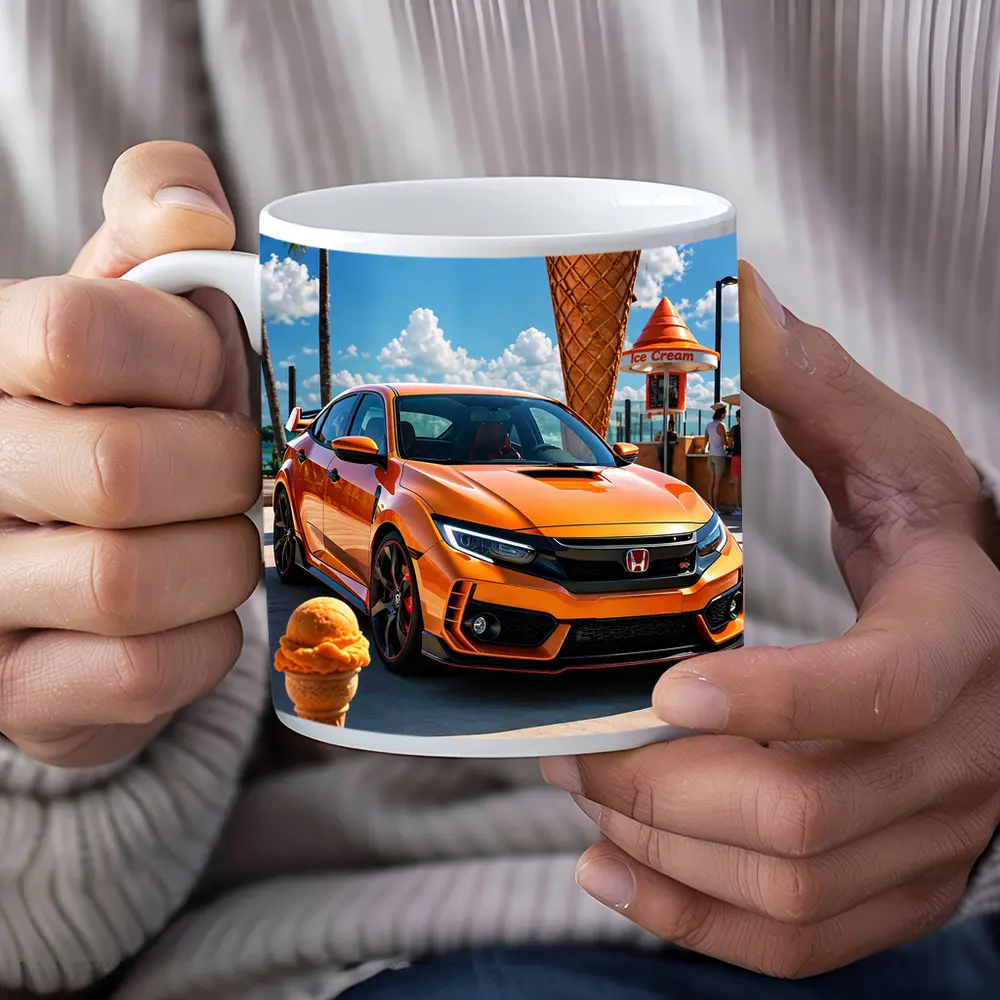 Honda Civic Type R Orange Ice Cream Stand – Mugs