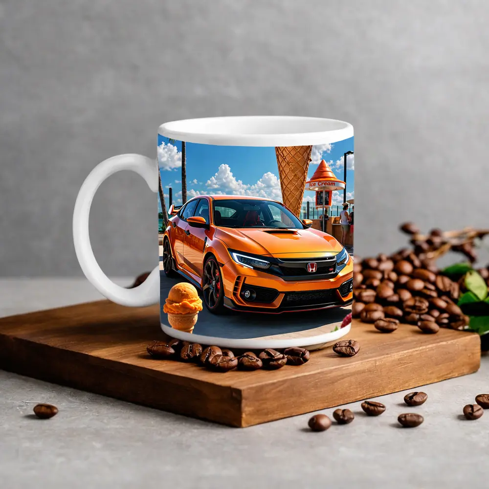 Honda Civic Type R Orange Ice Cream Stand – Mugs