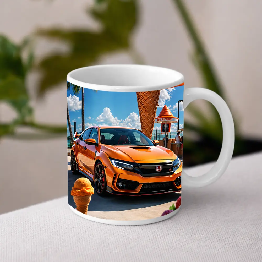 Honda Civic Type R Orange Ice Cream Stand – Mugs