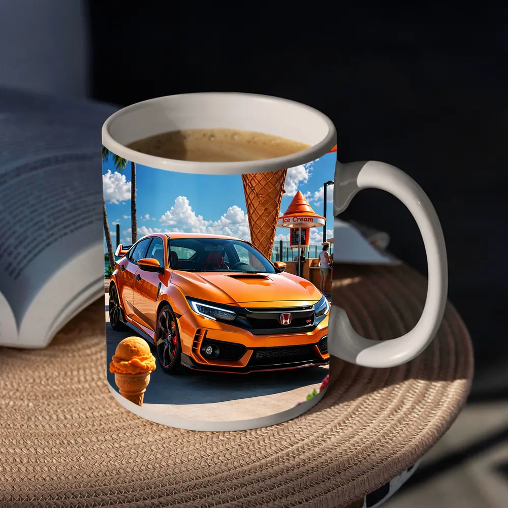 Honda Civic Type R Orange Ice Cream Stand – Mugs