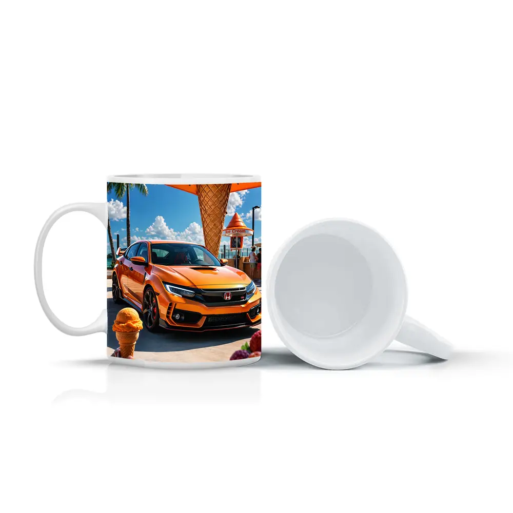 Honda Civic Type R Orange Ice Cream Stand – Mugs