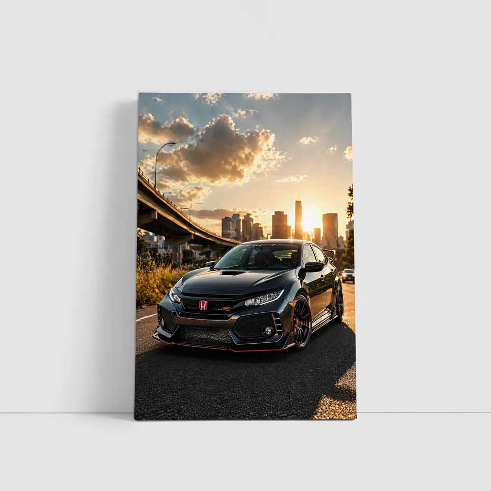 Honda Civic Type R City Sunset – Wall Art