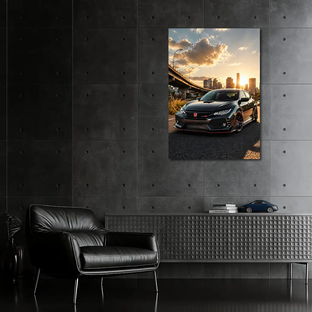 Honda Civic Type R City Sunset – Wall Art