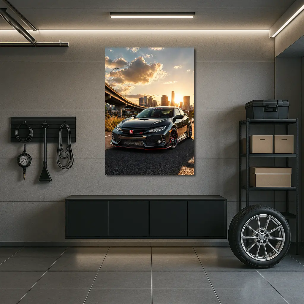 Honda Civic Type R City Sunset – Wall Art