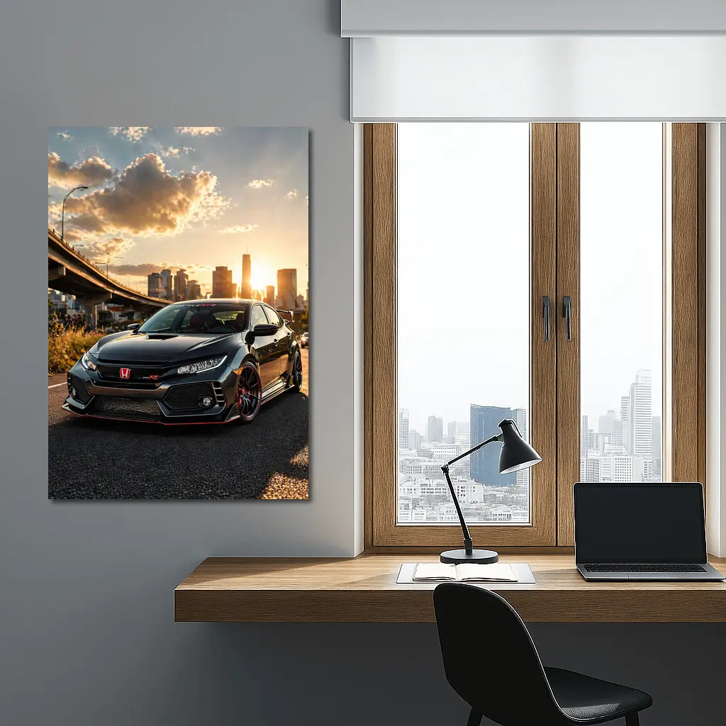 Honda Civic Type R City Sunset – Wall Art