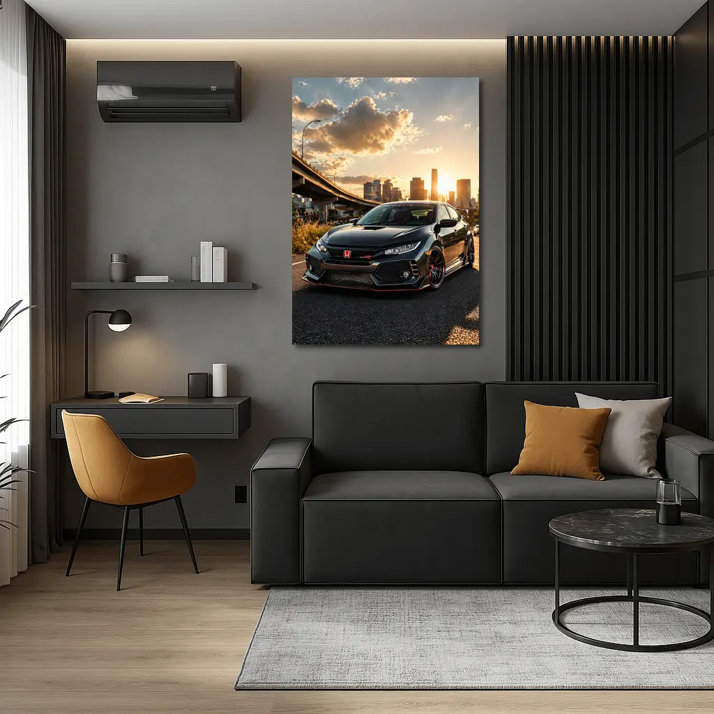 Honda Civic Type R City Sunset – Wall Art