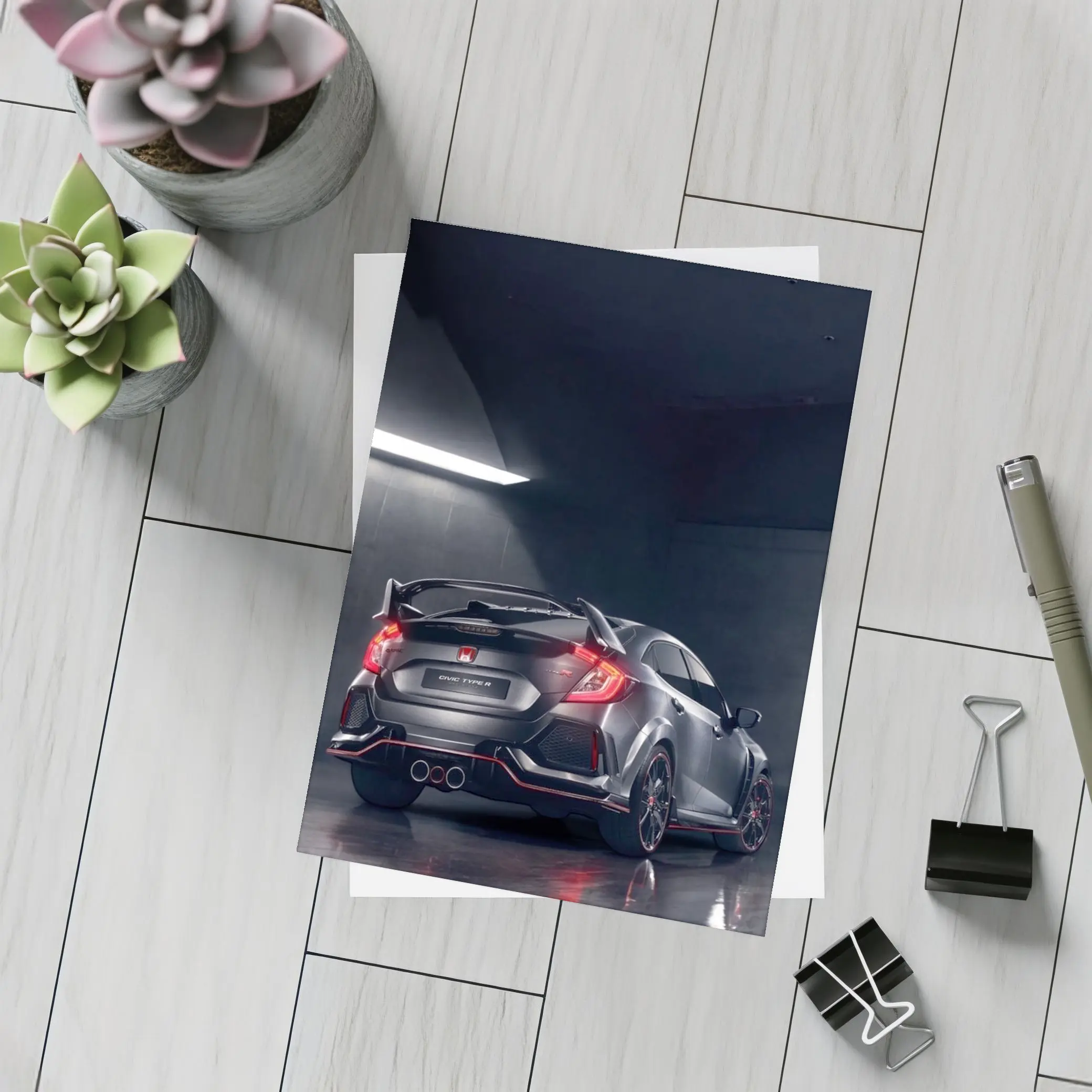 Honda Civic Type R Dark Garage Shot – Postcards