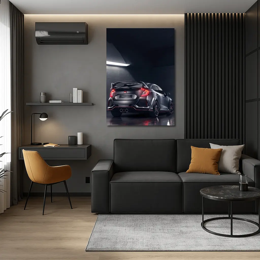 Honda Civic Type R Dark Garage Shot – Wall Art
