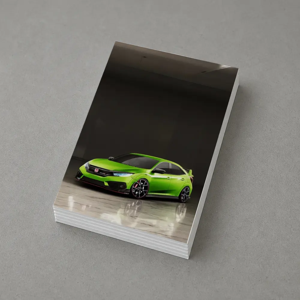 Honda Civic Type R Green Studio Floor – Postcards
