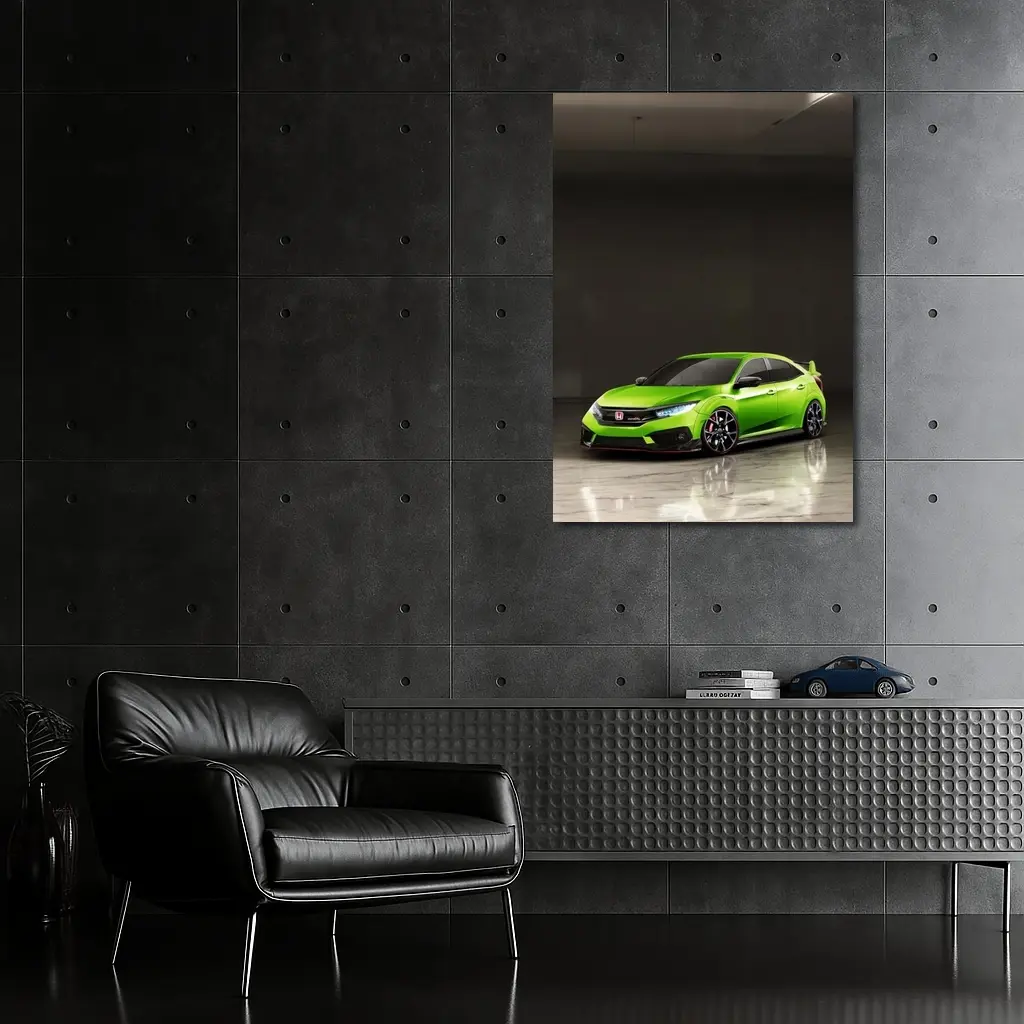 Honda Civic Type R Green Studio Floor – Wall Art