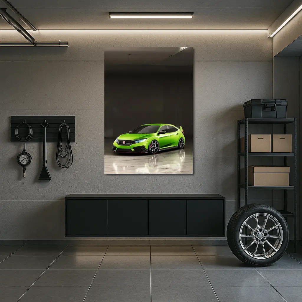 Honda Civic Type R Green Studio Floor – Wall Art