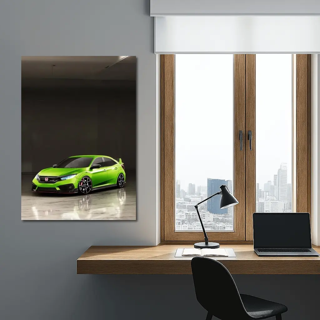 Honda Civic Type R Green Studio Floor – Wall Art