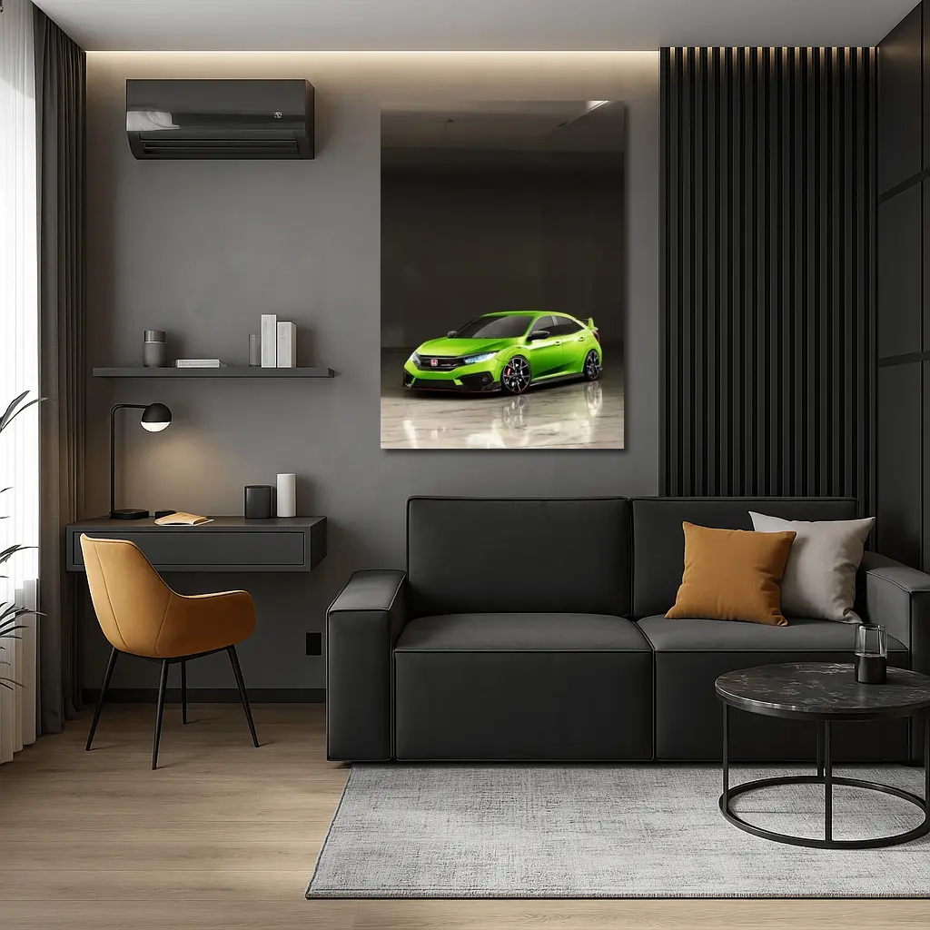 Honda Civic Type R Green Studio Floor – Wall Art