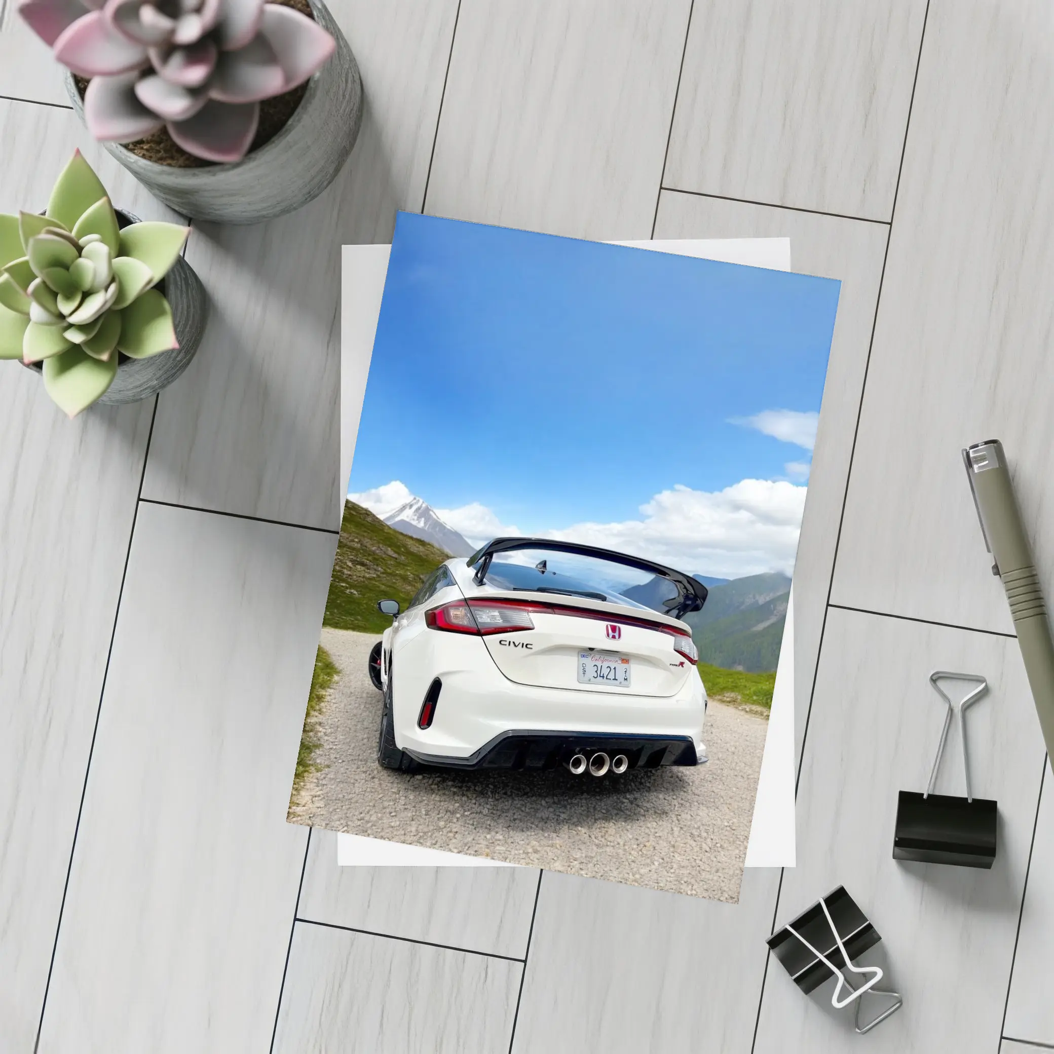 Honda Civic Type R Mountain Pass White – Postcards