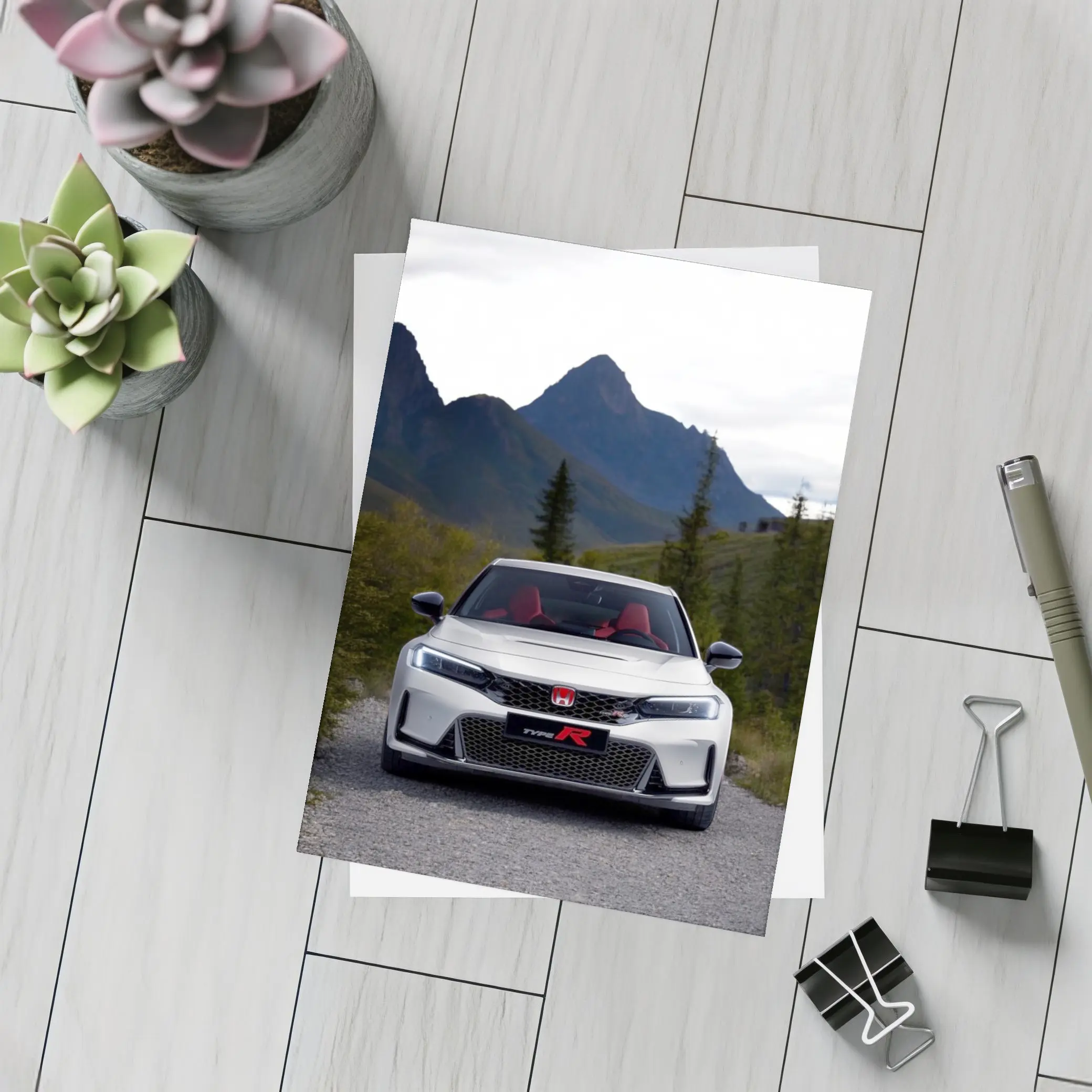 Honda Civic Type R Mountain Gravel Road – Postcards