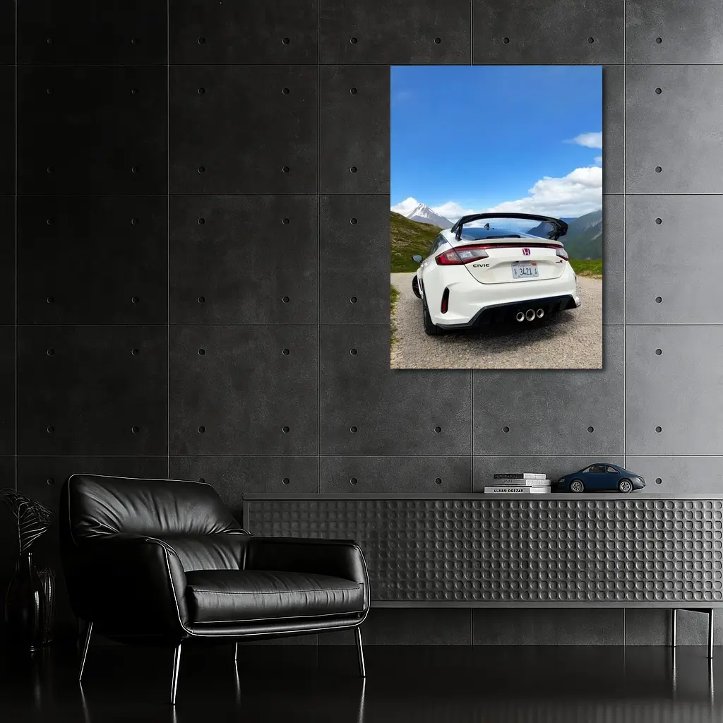Honda Civic Type R Mountain Pass White – Wall Art