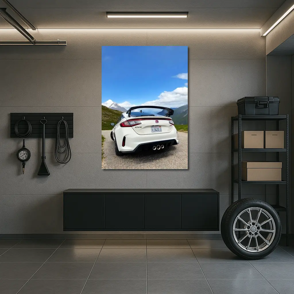 Honda Civic Type R Mountain Pass White – Wall Art