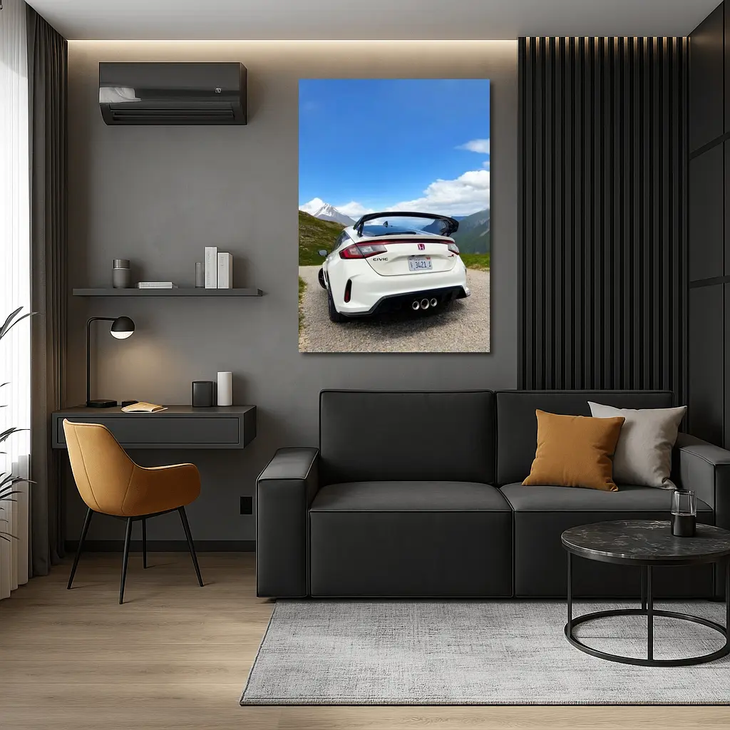 Honda Civic Type R Mountain Pass White – Wall Art