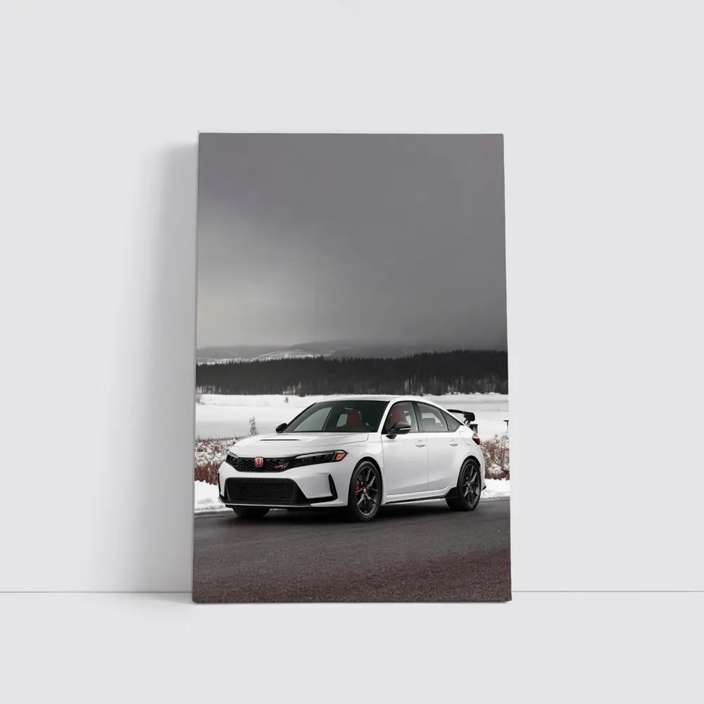 Honda Civic Type R Winter Snow Landscape – Wall Art