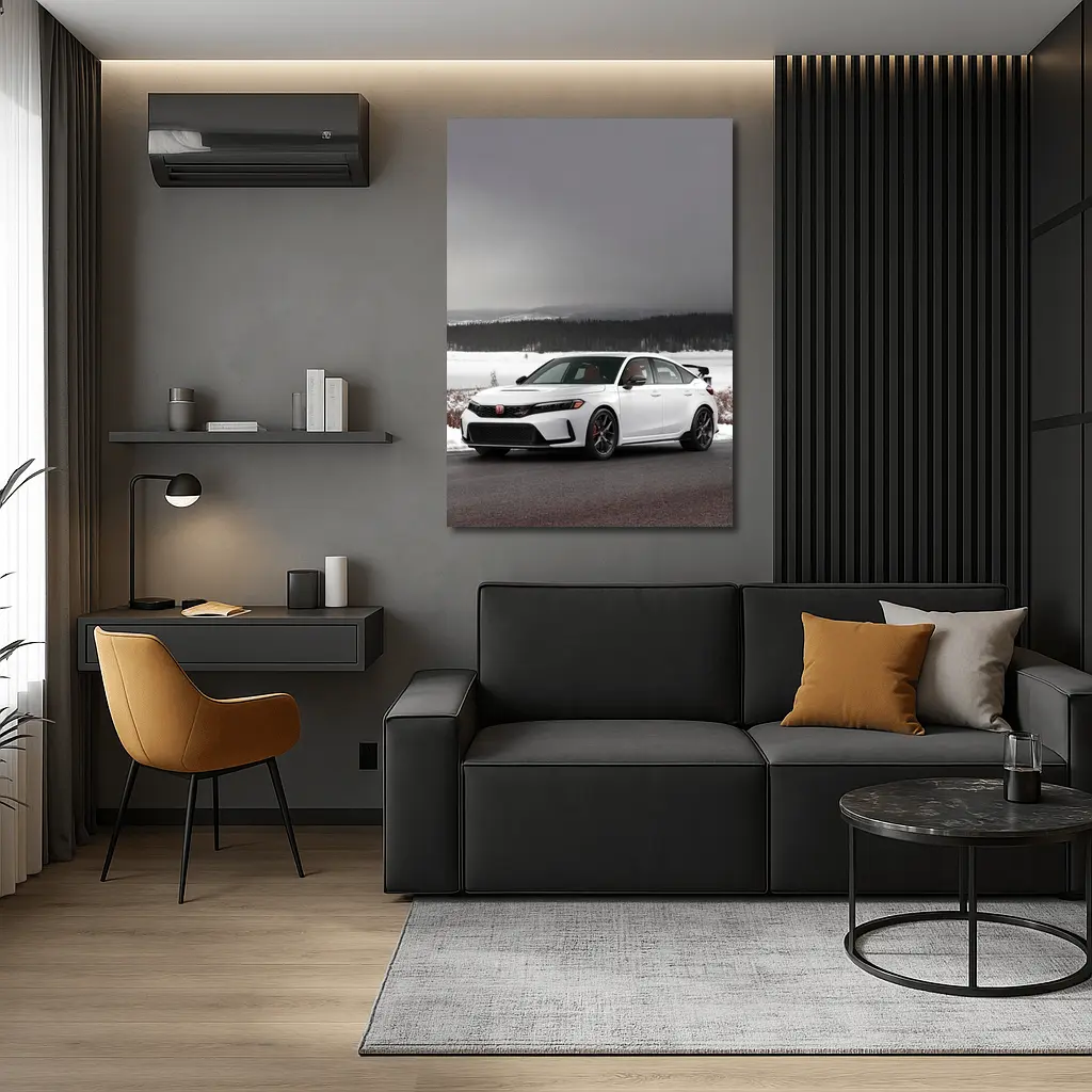 Honda Civic Type R Winter Snow Landscape – Wall Art