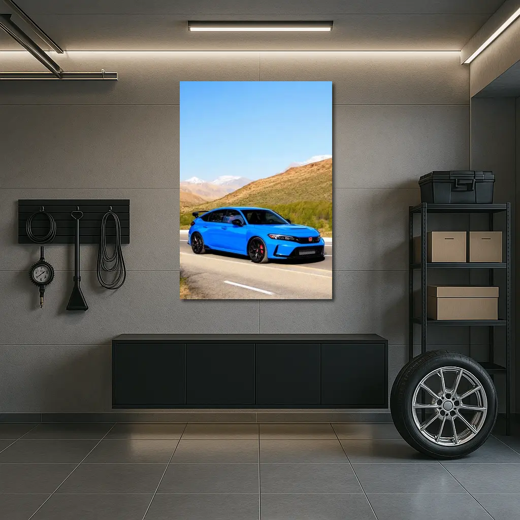 Honda Civic Type R Blue Mountain Highway – Wall Art
