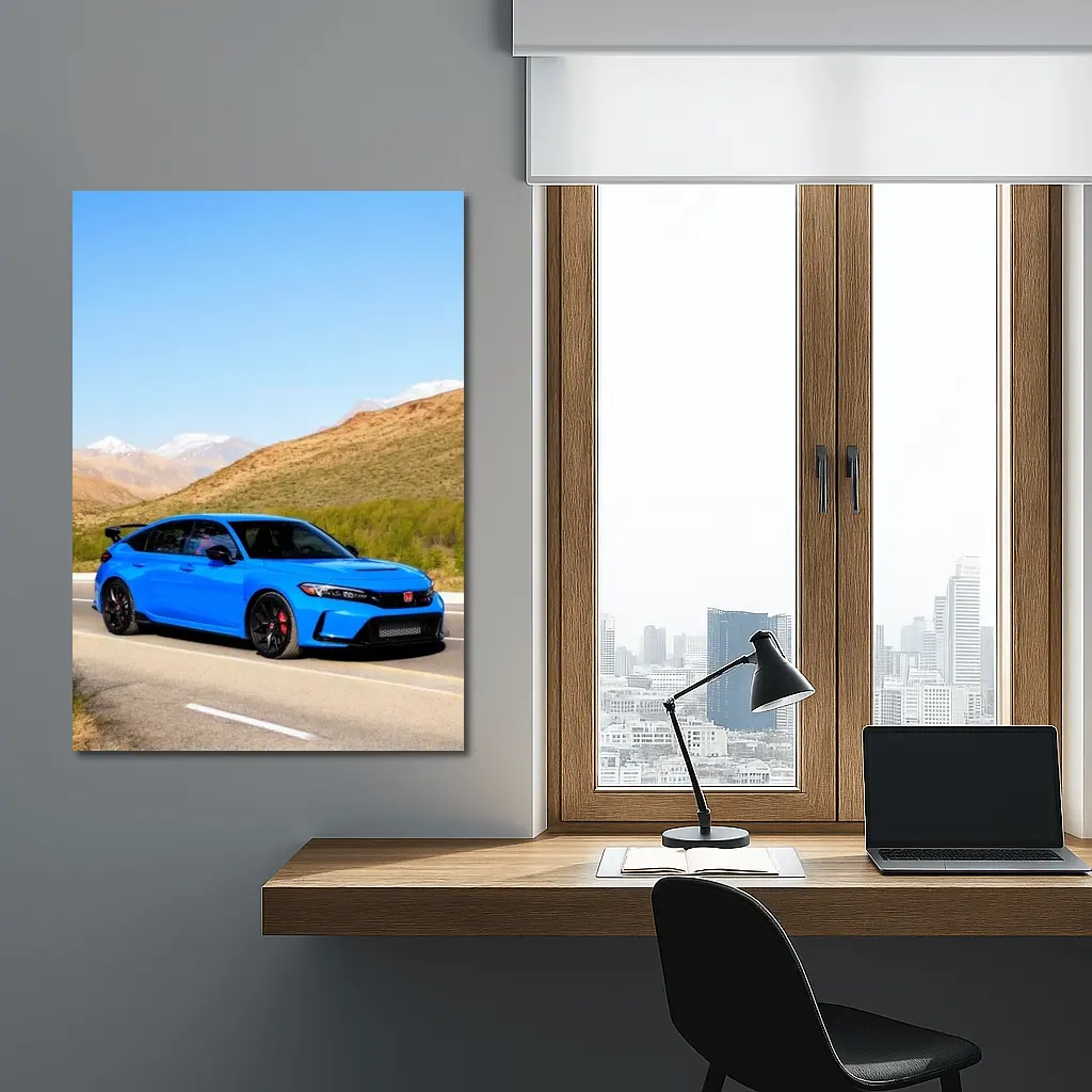 Honda Civic Type R Blue Mountain Highway – Wall Art