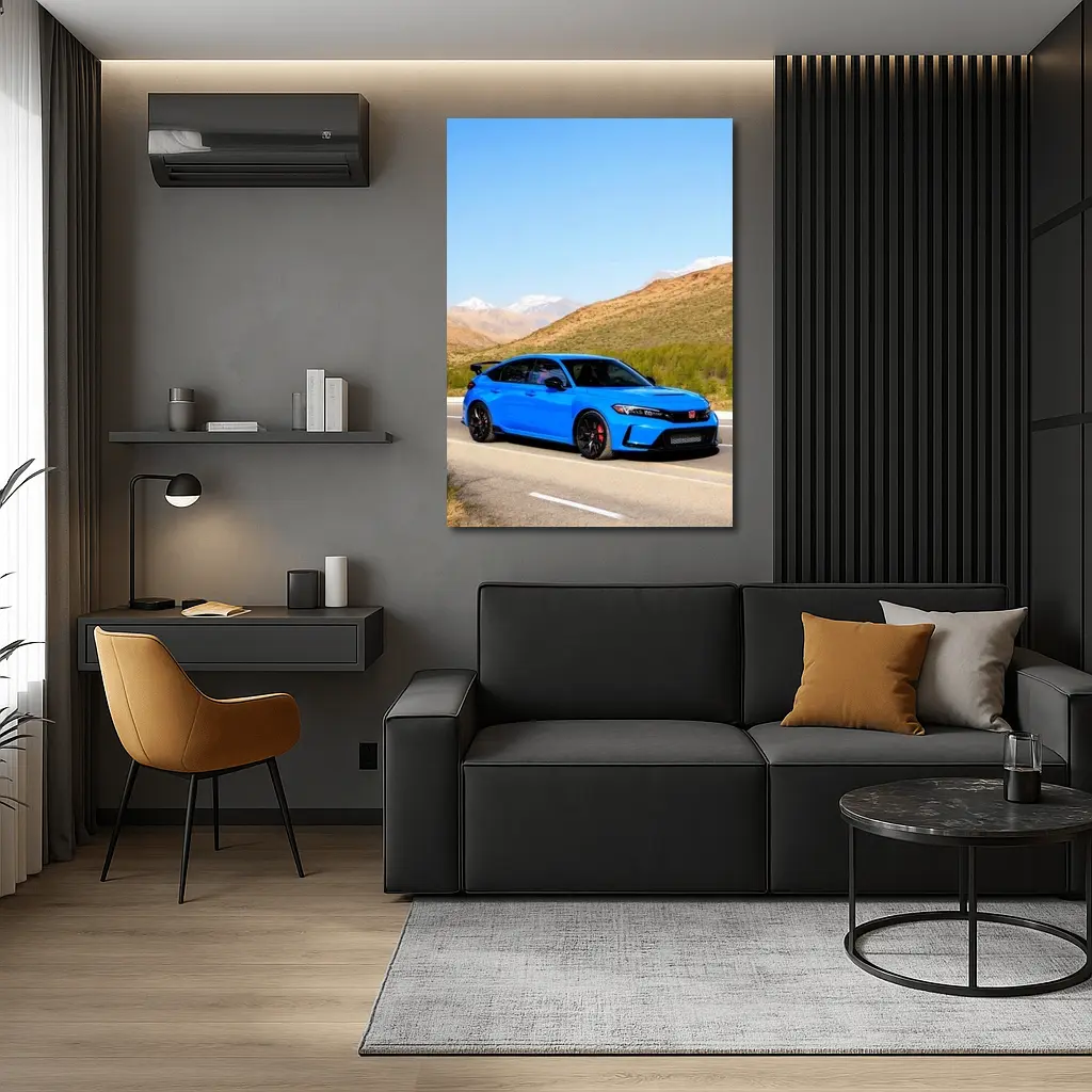 Honda Civic Type R Blue Mountain Highway – Wall Art