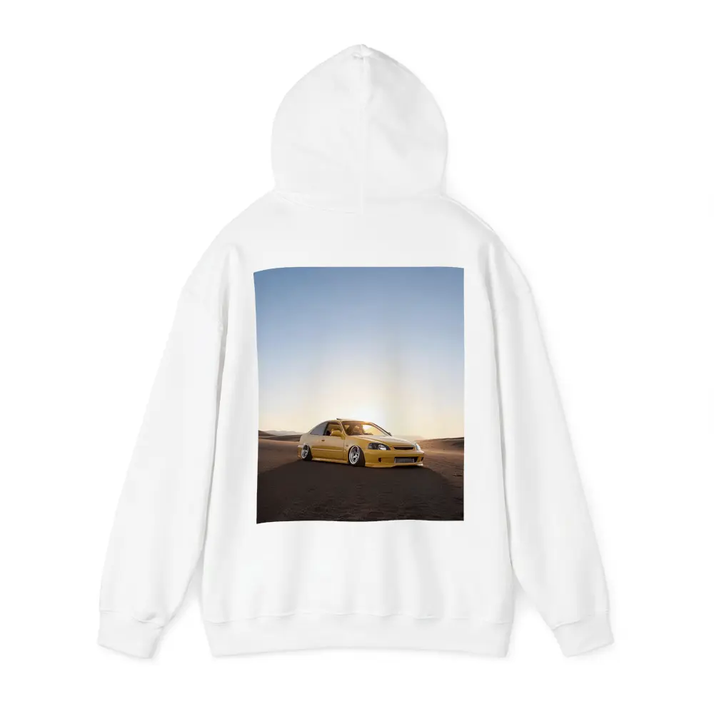 Honda Civic Yellow Stance Desert Sunset – Hoodies