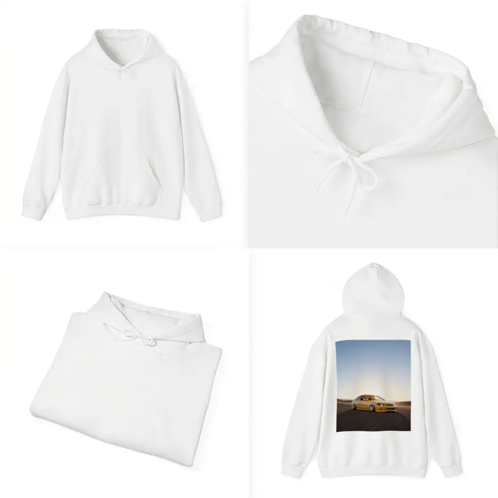 Honda Civic Yellow Stance Desert Sunset – Hoodies
