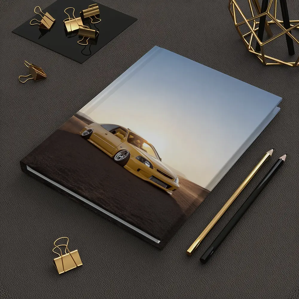 Honda Civic Yellow Stance Desert Sunset – Notebooks