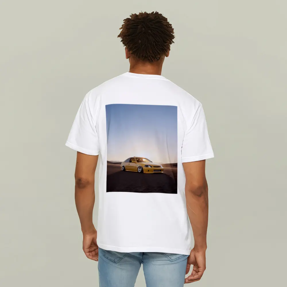 Honda Civic Yellow Stance Desert Sunset – T-Shirts