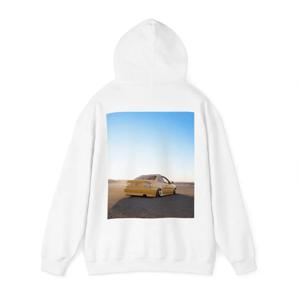 Honda Civic Yellow Stance Desert Scene – Hoodies