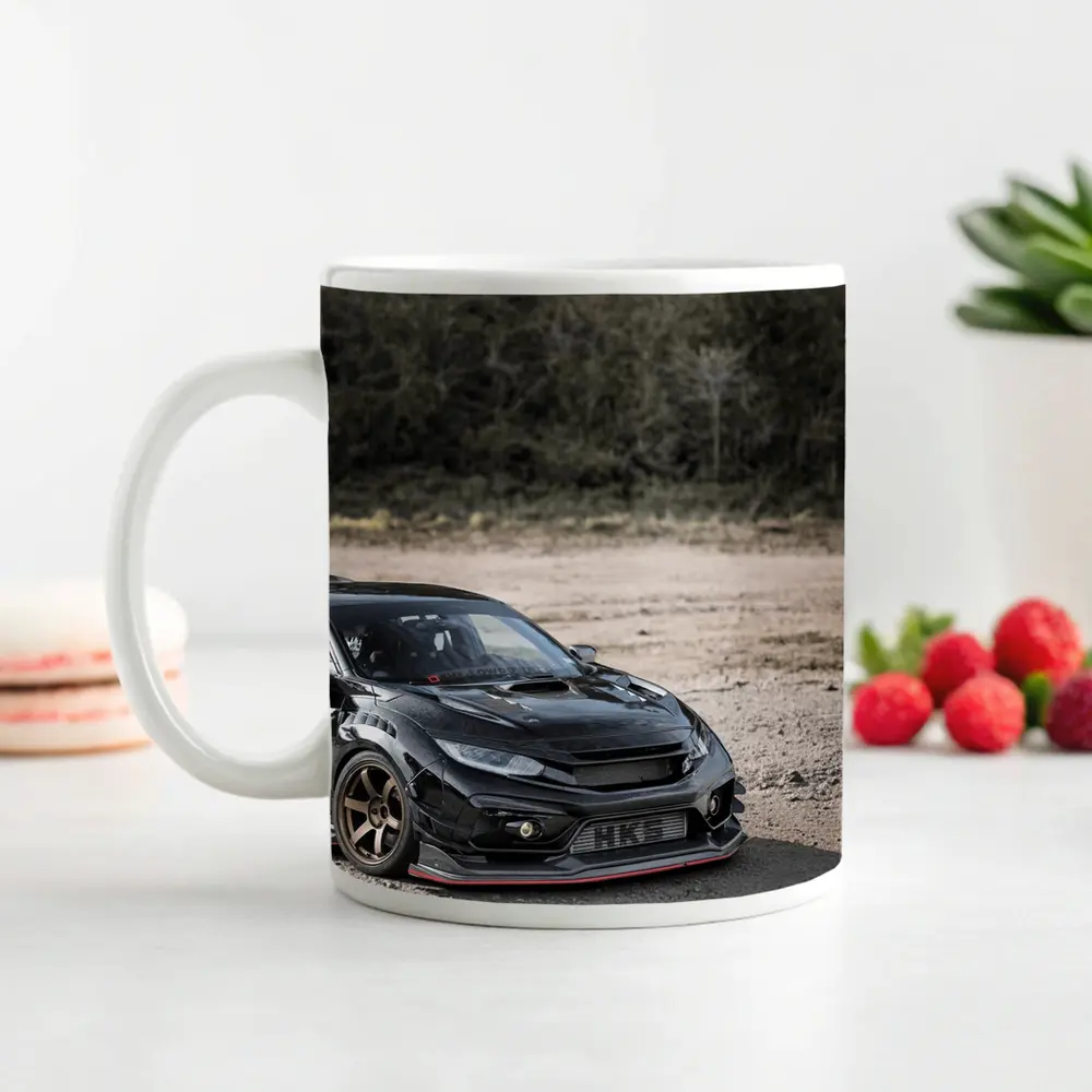 Black Honda Civic Type R Dirt Road – Mugs