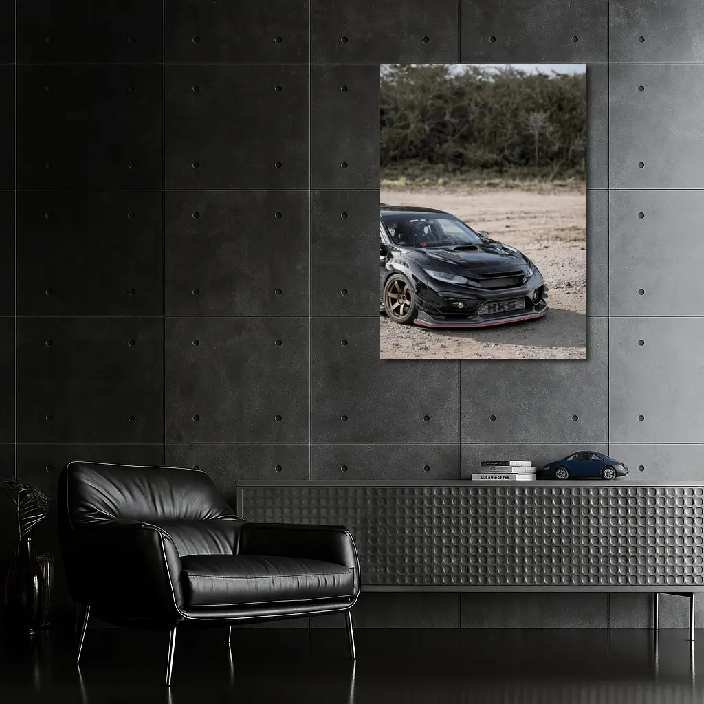 Black Honda Civic Type R Dirt Road – Wall Art