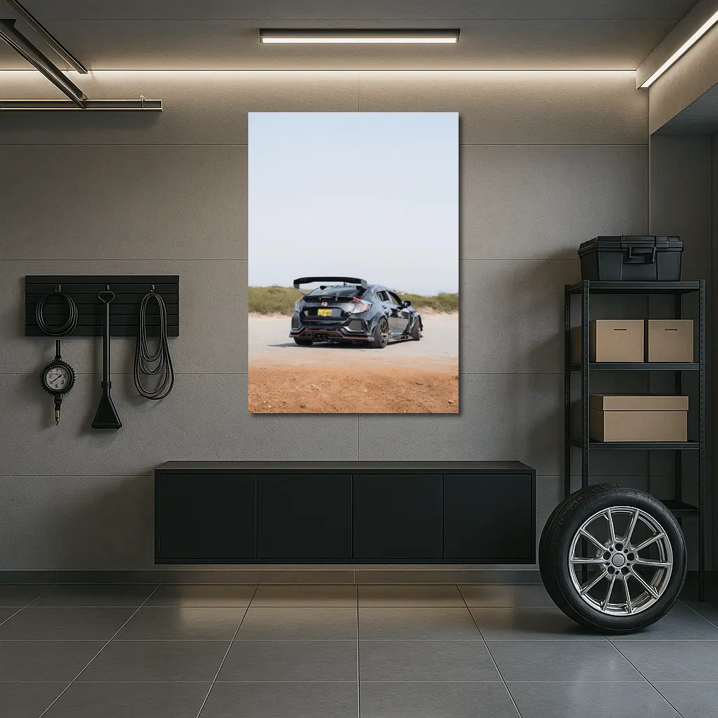 Honda Civic Type R Black Dirt Road – Wall Art