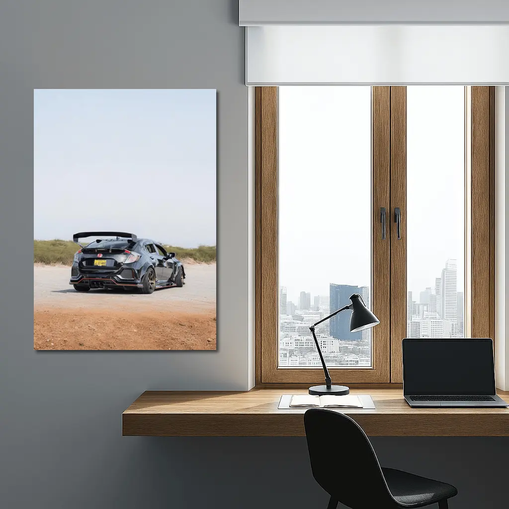 Honda Civic Type R Black Dirt Road – Wall Art