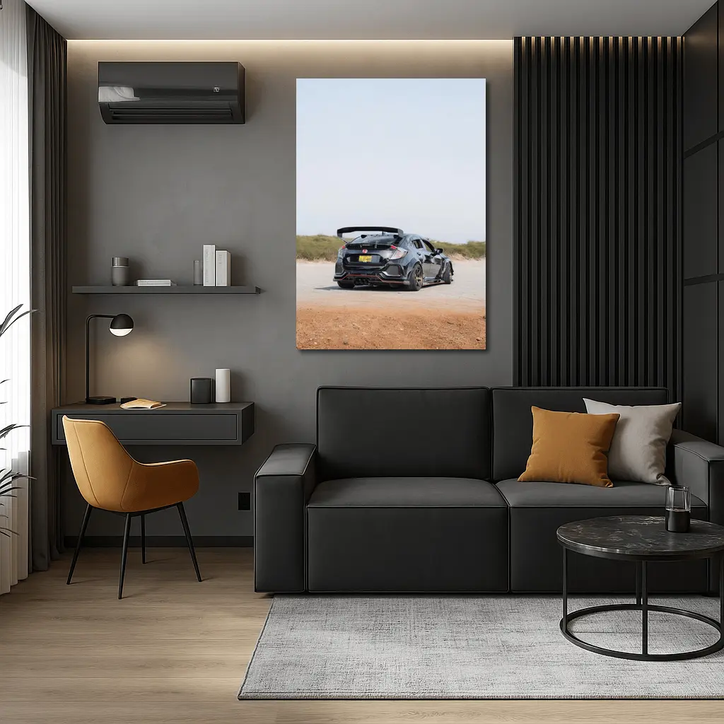 Honda Civic Type R Black Dirt Road – Wall Art
