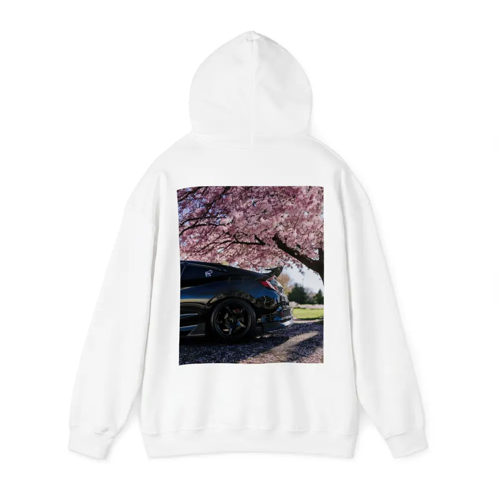 Black Honda Civic Under Cherry Blossom Tree – Hoodies