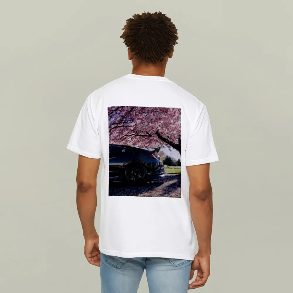 Black Honda Civic Under Cherry Blossom Tree – T-Shirts