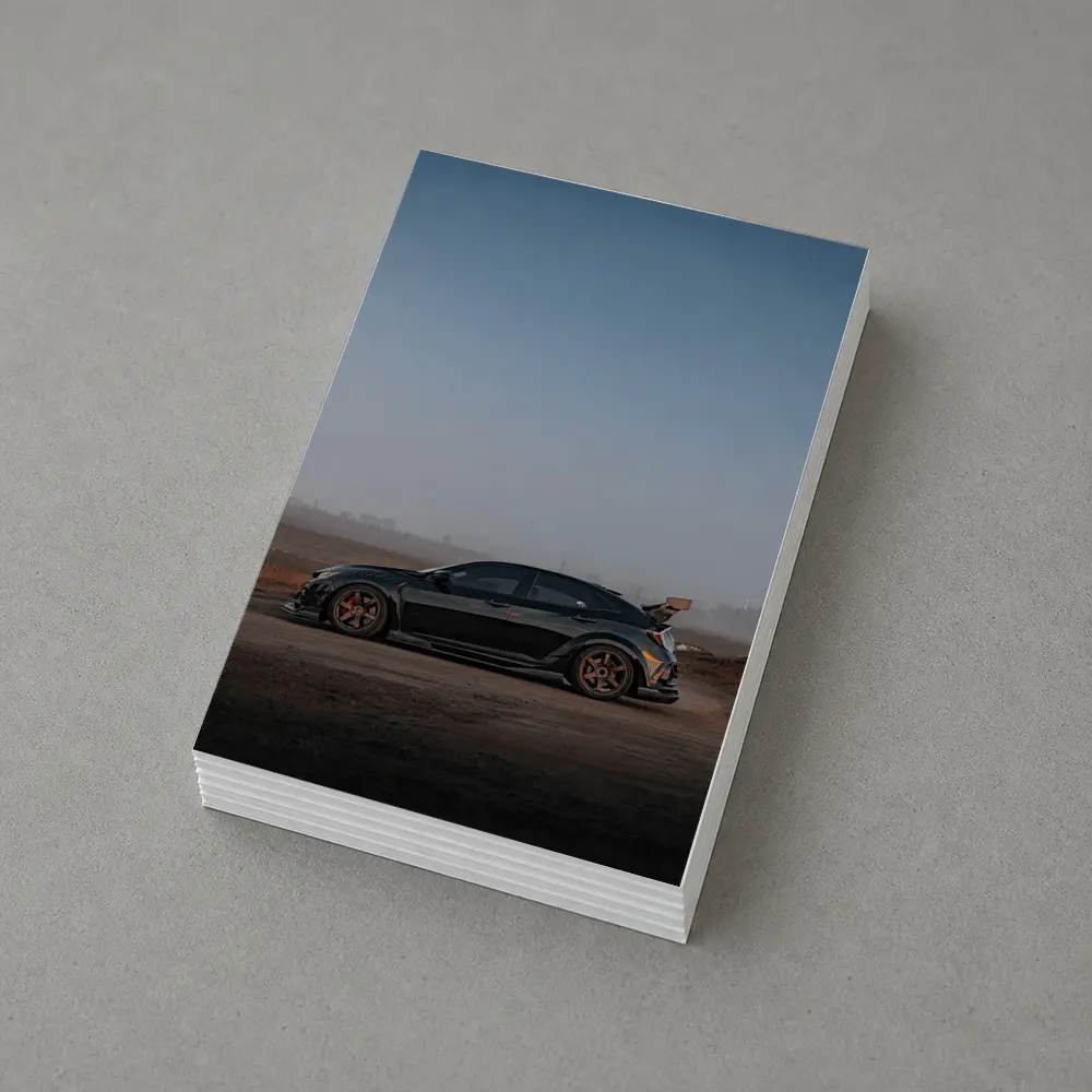 Honda Civic Type R Black Misty Landscape – Postcards