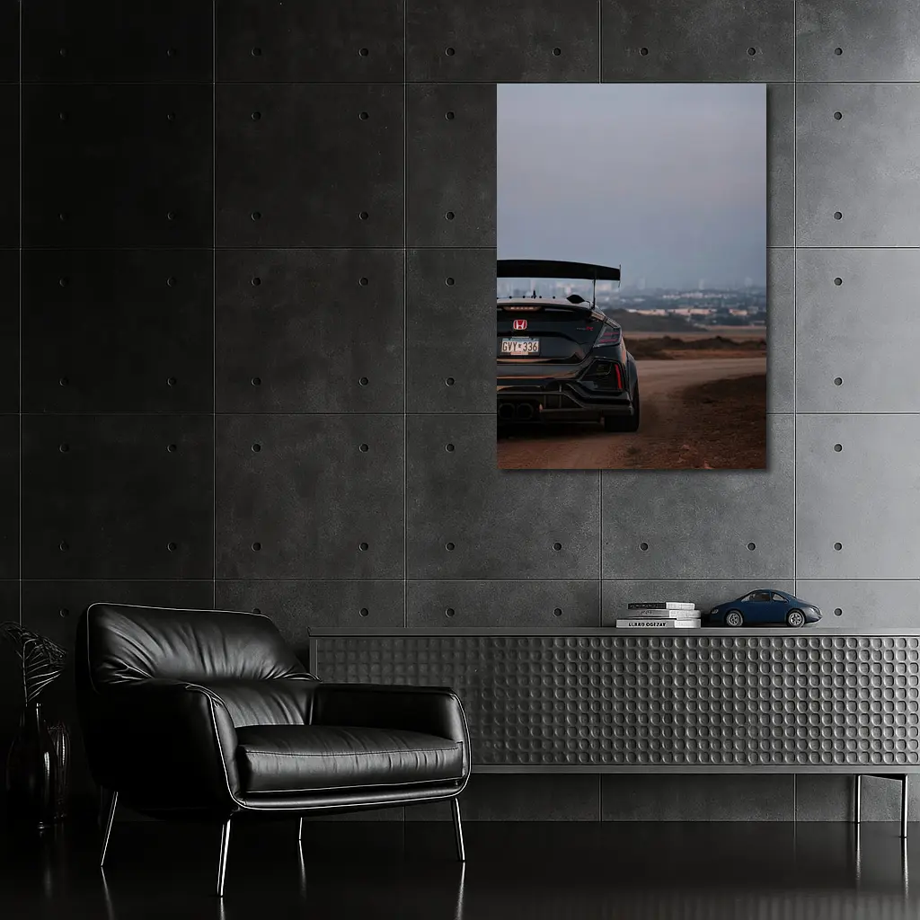 Honda Civic Type R Rear City Dusk – Wall Art