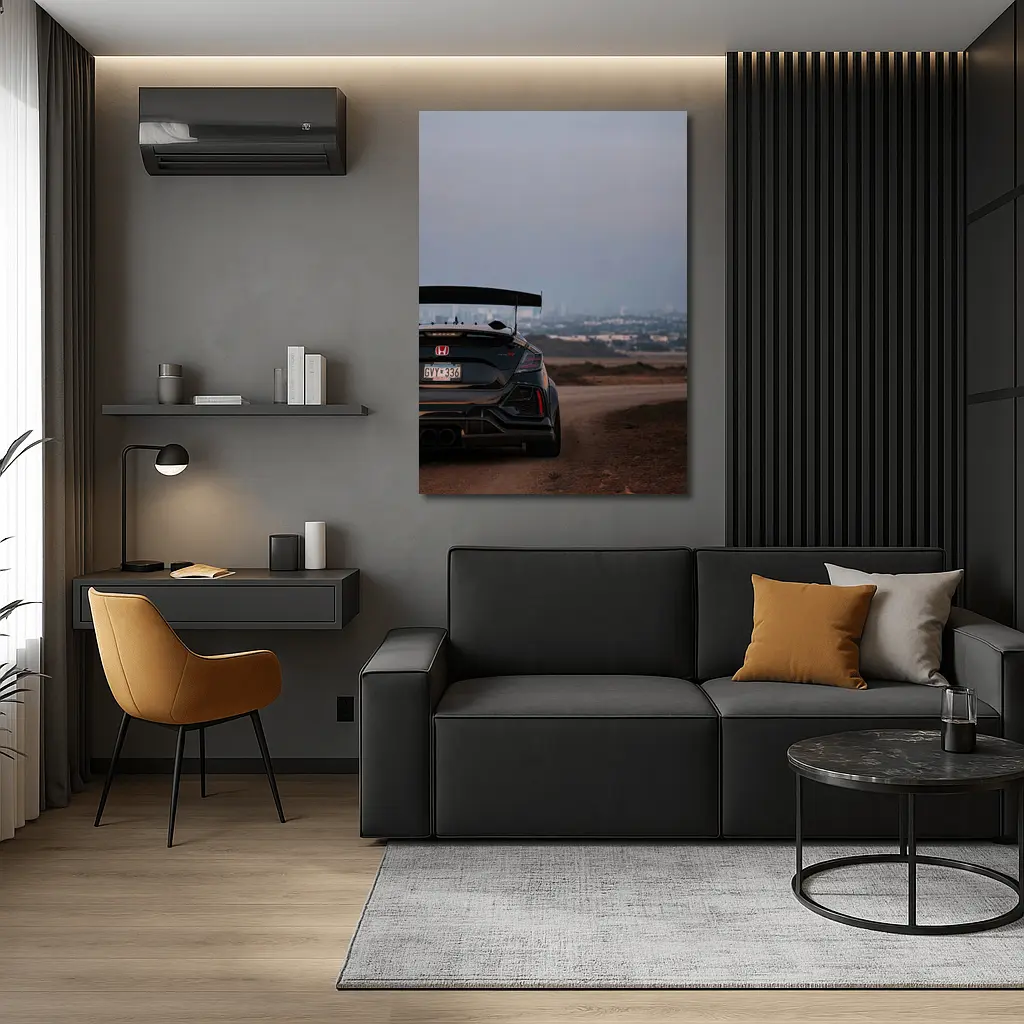 Honda Civic Type R Rear City Dusk – Wall Art